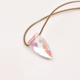 Aurora Pyramid Quartz Pendant Rope Necklace