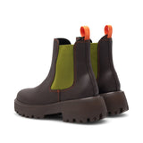 Aya Waterproof Chelsea Boot - Chocolate/Green