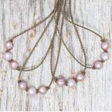 Triple Knot Pearl Necklace