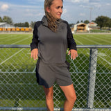 DreamGlow Colorblock Hoodie - Pure Black Heather
