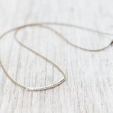 Boho Bamboo Bead Choker - Sterling Silver