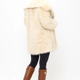Cascade Oversized Faux Fur Coat - Ivory