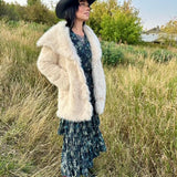 Cascade Oversized Faux Fur Coat - Ivory