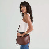 Burano Leather Crossbody Bag - Brown