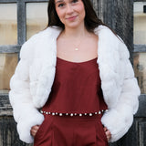 Pearl-Trimmed Linen Blend Trousers