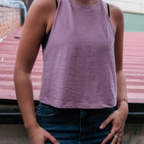 Wild Joy Racerback Crop Tank - Delicate Wings