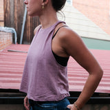 Wild Joy Racerback Crop Tank - Delicate Wings