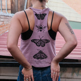 Wild Joy Racerback Crop Tank - Delicate Wings