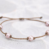 Pearl Oval Petite Bracelet - Blush