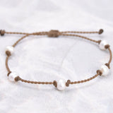 Pearl Oval Petite Bracelet - White