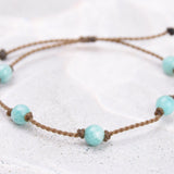 Round Petite Stone Bracelet - Amazonite