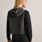 DreamGlow Colorblock Hoodie - Pure Black Heather