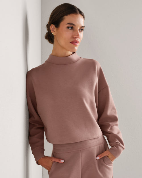 DreamGlow Cropped Mock Neck