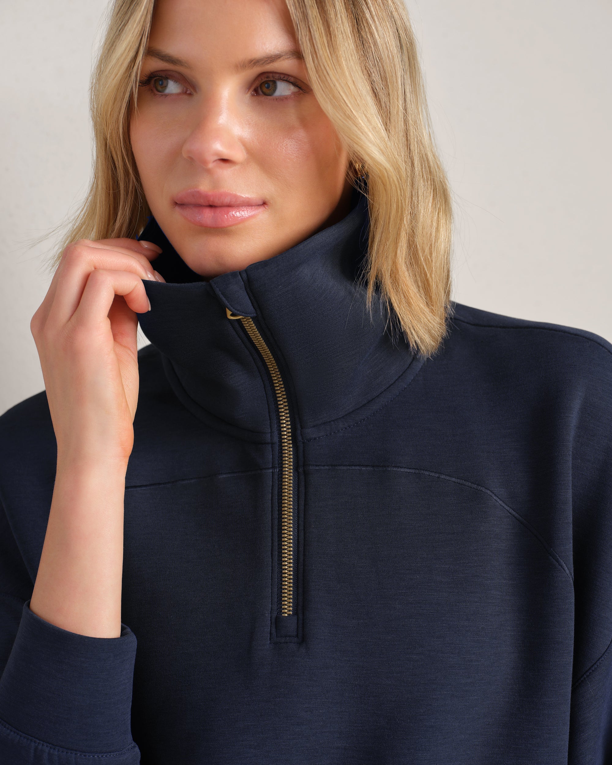 DreamGlow Half Zip Sweatshirt - Navy