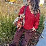 Staycation Pullover - Deep Red