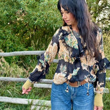 Peregrine Top - Black Apricot