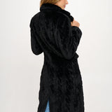 Parisian Luxe Faux Fur Coat- Black