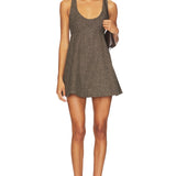 Cyd Mini Dress - Espresso Combo