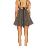 Cyd Mini Dress - Espresso Combo