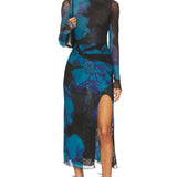 Gianni Mesh Maxi Dress - Night Combo