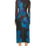 Gianni Mesh Maxi Dress - Night Combo