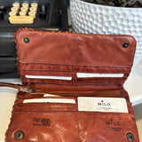 Cuoio Leather Wristlet Wallet - Cognac