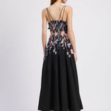 Nannette Tie Maxi Dress - Black