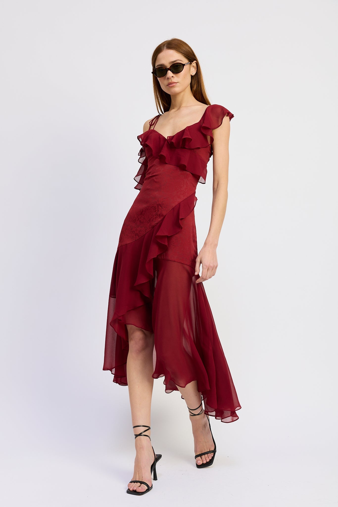 Annalis Maxi Dress - Deep Crimson