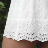 Amayra Eyelet Mini Dress - White