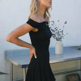 Ravaya Off-The-Shoulder Mini Dress - Black