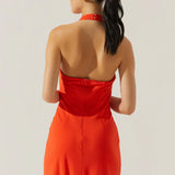 Dalisay Cowl Neck Halter Dress