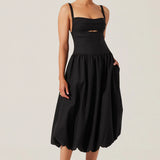 Jevi Sleeveless Bubble Midi Dress