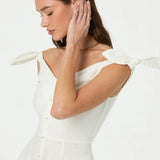 Charelin Linen Off Shoulder Dress