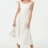 Charelin Linen Off Shoulder Dress