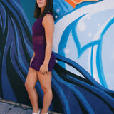 One Shoulder Mini Dress - Plum