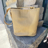 Embossed Woven Shoulder Bag w/Accessory Pouch