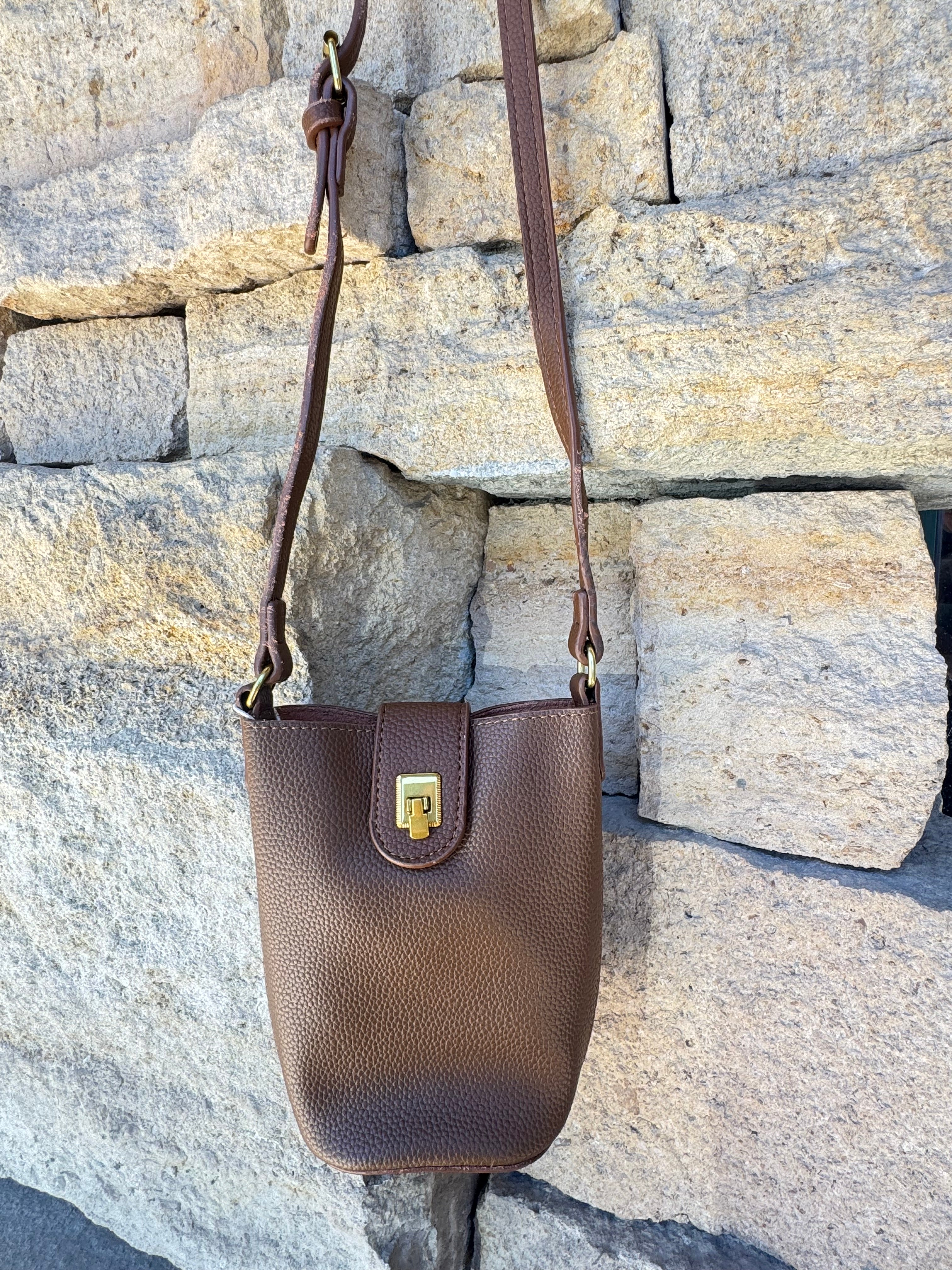 Small Crossbody Bag with Flap Closure