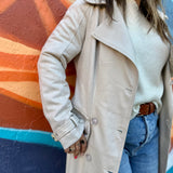 Belted Trench Coat - Cream