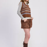 Arlette Sweater Vest - Brown
