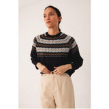 Jacquard Alpaca Blend Sweater - Blue