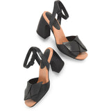 Brooke Ankle Strap Heels - Black