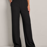 LivLuxe Ribbed Pant - Pure Black