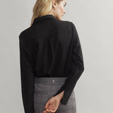 Mirage Button Up Blouse - Pure Black