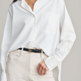 Mirage Oversized Button Down - Snow White
