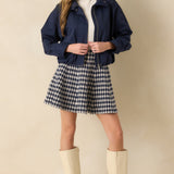 Zip-front Bomber Jacket - Navy