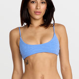 Coco Crop Bikini Top - Light Blue Acid