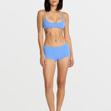 Coco Crop Bikini Top - Light Blue Acid