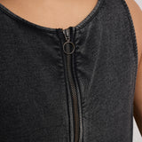 Glam Crop Dress - Washed Black