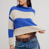 Opal Rugby Stripe Sweater - Cobalt Combo