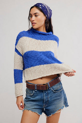 Opal Rugby Stripe Sweater - Cobalt Combo